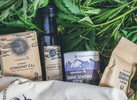 Prírodné konopné liečivé výrobky Cannature zo slovenských polí.