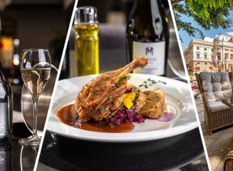 Kačacie stehno s dezertom v Hamsik Prosecco Bar & Restaurant v Starom Meste.