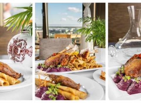 Obľúbená kačacia klasika v jedinečnom prevedení s výhľadom na Bratislavu v Restaurant Parlament.