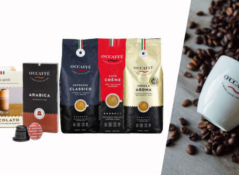 Balíček voňavej zrnkovej talianskej kávy OCcaffé, v ponuke aj kávové kapsule.