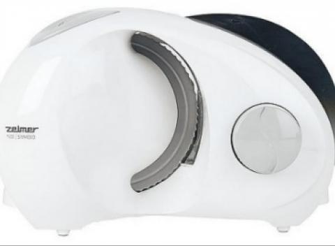 Elektrický krájač Zelmer 294.5 má elegantné ergonomické tvary. Pokrája všetko potrebné na varenie a prípravu studených mís.