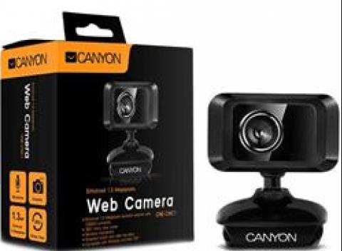 Kompaktná webkamera Canyon CNE-CWC1 pre váš počítač. Objektív poskytuje mimoriadnu ostrosť a vstavaný mikrofón kvalitný prenos zvuku.