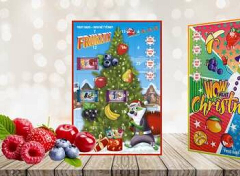 Adventný kalendár plný zdravých ovocných tyčiniek – ideálna alternatíva k tradičným čokoládam.