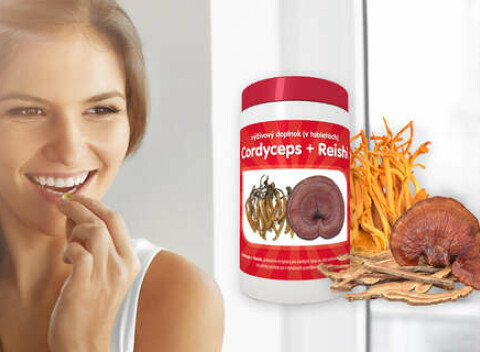 Kapsuly KINGRAY® Cordyceps & Reishi na imunitu, lepšie dýchanie a proti zápalu.