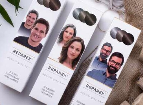 Reparex proti šedinám pre ženy a mužov. Obnovte pôvodnú farbu svojich šedivých vlasov zvnútra.