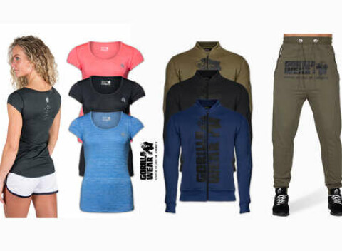 Gorilla Wear: značkové dámske funkčné tričká, pánske tepláky, šortky a bundy.