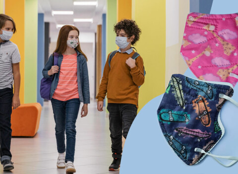 Veselé detské respirátory FFP2 s certifikátom. Na výber rôzne motívy v pestrých farbách!