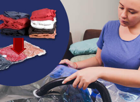 To, čo zrovna nenosíte, úsporne uložíte. Sada vákuových vriec, ktoré dokážu ušetriť až 75 % miesta.