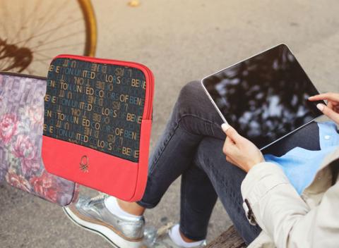 Značkový obal na tablet s nápisom United colours of Benetton alebo Sisley, ktorý ochráni váš tablet pred poškrabaním a pádom. 