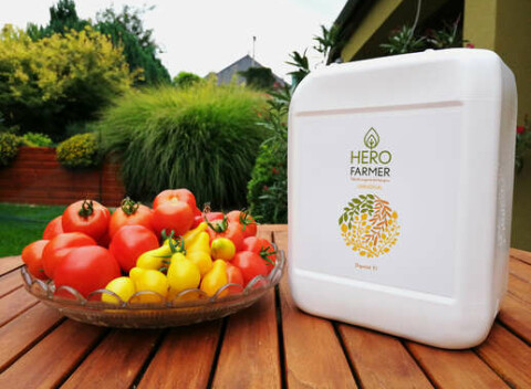 HERO FARMER, 5 l tekuté organické hnojivo čisto rastlinného pôvodu na trávnik, ovocie, zeleninu i kvety.