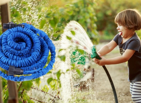 Flexibilné záhradné hadice v rôznych dĺžkach. Praktická novinka pre všetkých záhradkárov, ktorých už nebaví neustále namotávanie hadice.
