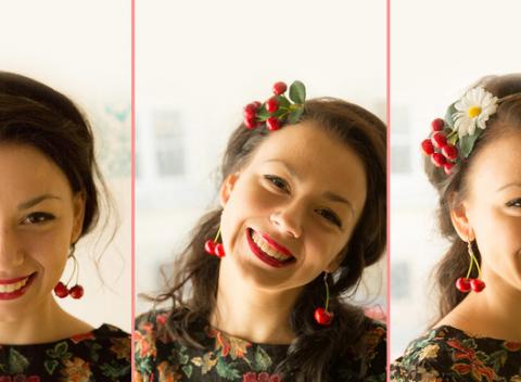 Rozkvitnite s originálnymi čerešňovými čelenkami a náušnicami značky Hogo Fogo. 