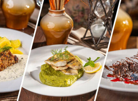 4-chodové degustačné alebo promočné menu v reštaurácii Modrá Hviezda, ktorá je opäť otvorená.