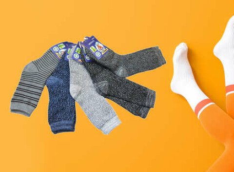 Kvalitné dámske alebo pánske termo ponožky z bambusového vlákna.