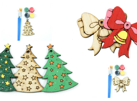 Originálne drevené vianočné ozdôbky, ktoré si vymaľujete podľa vlastnej fantázie!