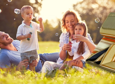 Pikniková deka na dlhé letné posedenia v tráve. Milý pomocník na cestovanie, kempovanie či výlety.