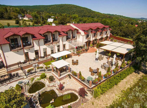 Penzión Modrá ryba s raňajkami a výhľadom na Dunaj i ostrihomskú baziliku.