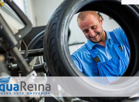 Profesionálne umytie a kompletné prezutie vozidla v AquaReina v Košiciach. 
