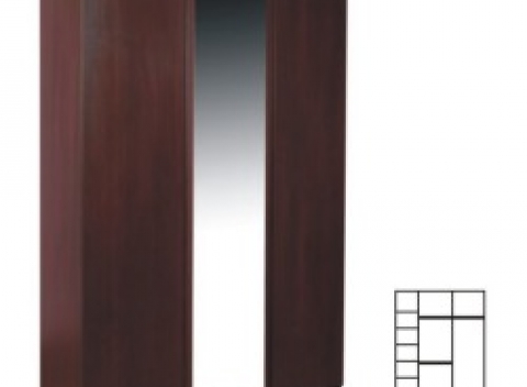 TEMPO KONDELA PELLO TYP 22 skriňa so zrkadlom, sosna lareto