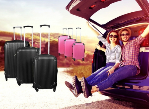 Pripravte sa na každú cestu so sadou 3 odolných ultraľahkých kufrov v rôznych farbách.