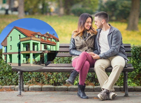 Penzión Mliečna Víla so vstupom do aquaparku v Turčianskych Tepliciach.