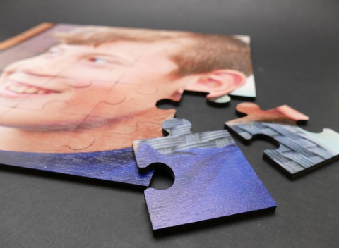 Originálne drevené puzzle s vlastnou potlačou, na výber rôzne veľkosti.