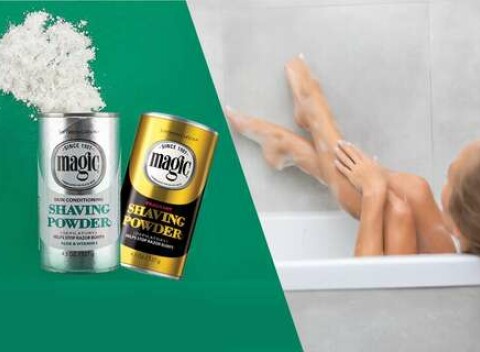 Magický prášok na holenie bez použitia žiletky s prídavkom aloe a vit. E.