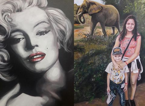 Ručne maľované obrazy podľa vami dodanej predlohy, na výber z rôznych rozmerov.