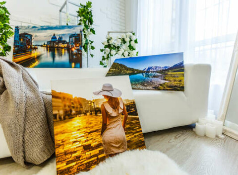 NOVINKA: Fotoobraz na umeleckom plátne s ručne robeným dreveným rámom - ekologická tlač