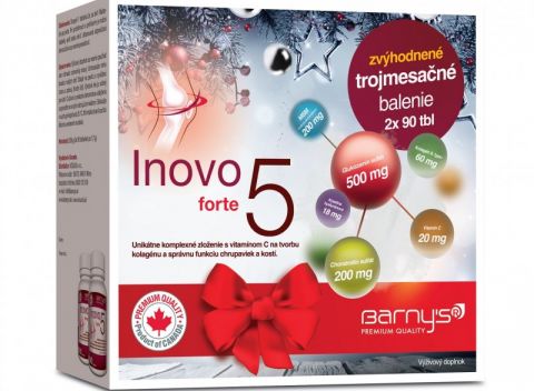 Výživový doplnok Barny´s Inovo 5 forte prispieva k správnej funkcii kostí a chrupaviek.