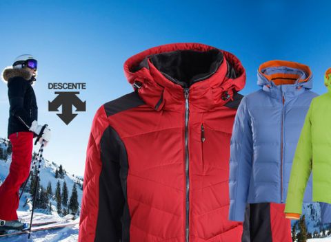 Značkové dámske i pánske vysokokvalitné lyžiarske bundy a nohavice Descente.