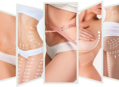 Balíčky zoštíhľujúcich procedúr - prístrojová lymfodrenáž, kavitácia alebo rádiofrekvencia.
