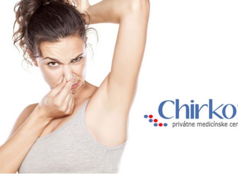 Redukcia nadmerného potenia aplikáciou botoxu v privátnom medicínskom centre Chirkoz.