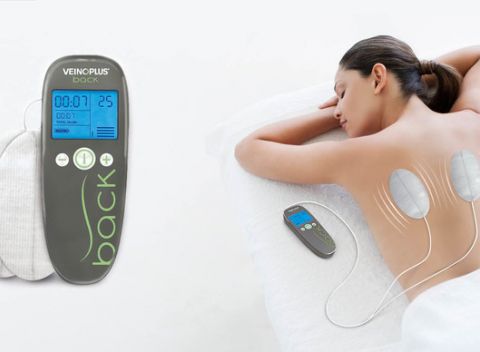 Zdravotný elektro-stimulačný prístroj Veinoplus® Back na zmiernenie bolestí chrbta.