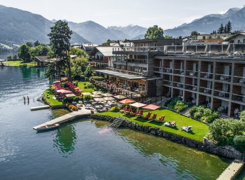 Hotel Seevilla Freiberg **** hneď pri jazere Zell am See s vlastnou plážou s lehátkami a wellness + polpenzia