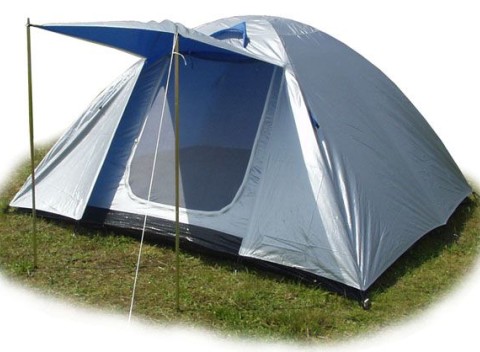 Strieborný stan Brother ST04 pre 4 osoby s hmotnosťou iba 4.3 kg.