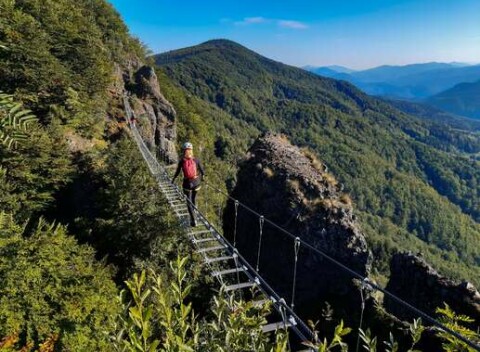 Via ferraty Skalka s najdlhším lanovým mostom - Stredne ťažká náročnosť