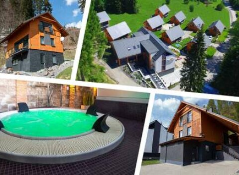 Pobyt v nadštandardných chatách so vstupom do wellness Penziónu Ferrata