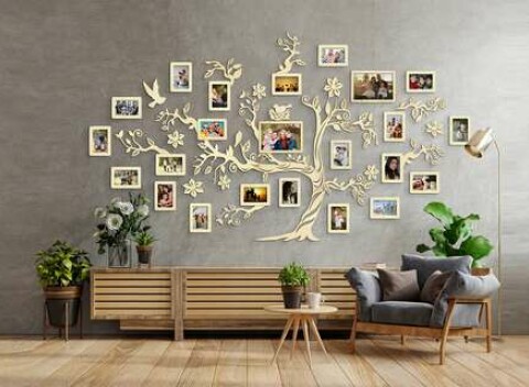 Drevený strom rodiny Arbor Hereditas s fotkami - živá kronika vašej rodiny