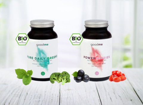Goodme PowerBerries 100 % organické výživové doplnky pre podporu vášho imunitného systému.
