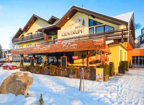Krkonoše pri ski areáli v Hoteli Centrum Harrachov *** s polpenziou + procedúry.