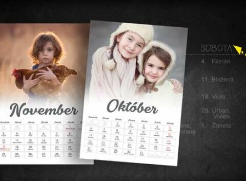 Extra veľký kalendár z vašich top fotografií pre extra životné spomienky!