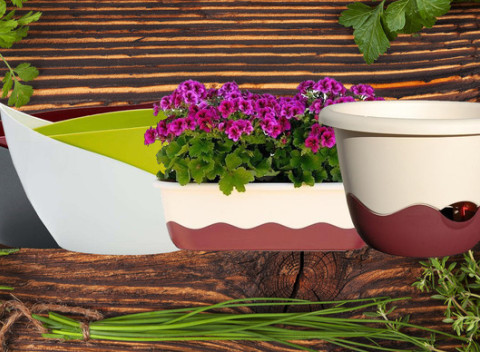 Samozavlažovací kvetináč v rôznych farebných prevedeniach. Aby vášmu kvetu už nikdy nechýbala voda.