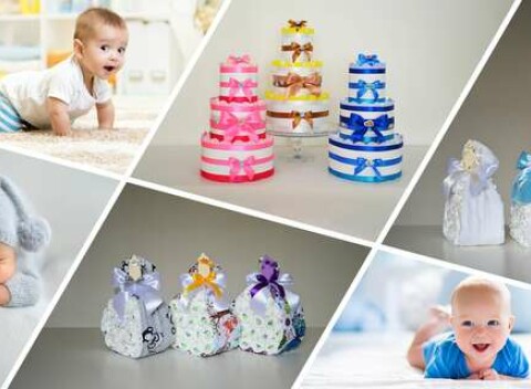 Plienkové torty pre malých drobcov a budúcich rodičov - v rôznych veľkostiach.
