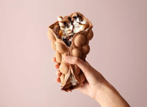 Nadýchané Bubble Waffle s prílohami podľa výberu od Mija sladké pokušenie