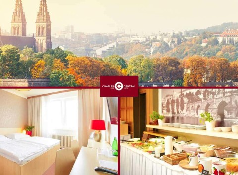 Skvelé tri dni v Hoteli Charles Central*** Praha pre dvoch s raňajkami.