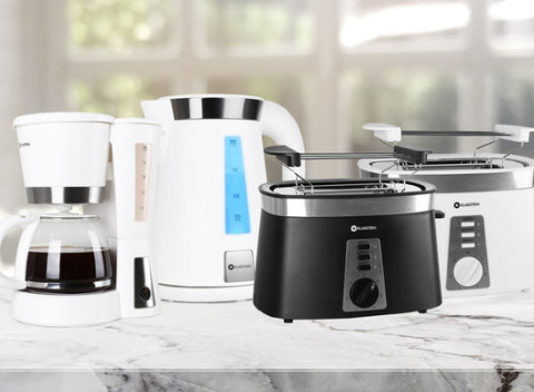 Kanvica, kávovar alebo hriankovač značky Klarstein. Chutné raňajky rýchlo a bez námahy!