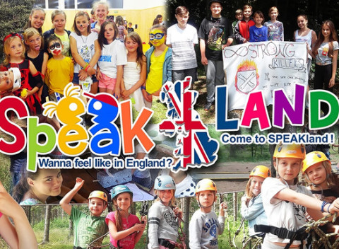 Zábavný letný jazykový tábor SPEAKland pre deti a mládež od 8 do 15 rokov.