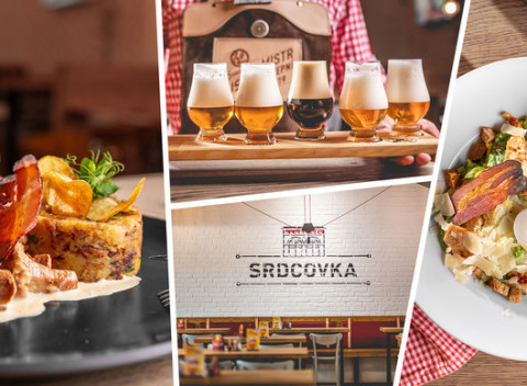 Bravčová panenka, šalát s kuracími prsiami alebo pivná degustácia v reštaurácii Srdcovka Reduta.