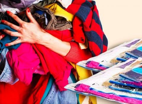 Poriadok a prehľad v šatníku  Vákuové obaly - 4 kusy s rozmermi 80 x 60 cm